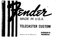 Fender Telecaster-Custom-1981 - Owners Manual